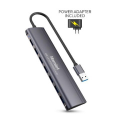 HUB USB 3.0 7 PORTE IN ALLUMINIO CON ALIMENTATORE 5V 2A ( 3A?)