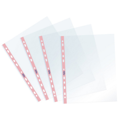 Buste forate Pastel - c/ banda - liscia - 22 x 30 cm - rosa - Favorit - conf. 25 pezzi