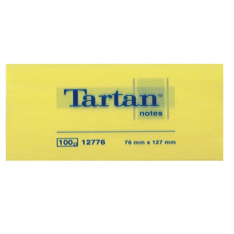 Blocco foglietti - giallo pastello - 76 x 127mm - 63gr - 100 fogli - Tartan