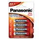 Pila stilo AA - 1,5V - ProPower - LR6 - Panasonic - blister 4 pezzi