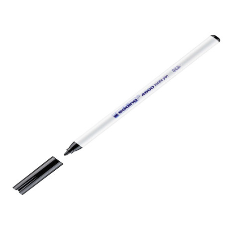 Marcatore per tessuto 4600 - punta tonda - 1 mm - nero - Edding