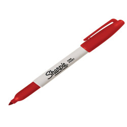 Marcatore permanente - punta fine 1 mm - rosso - Sharpie