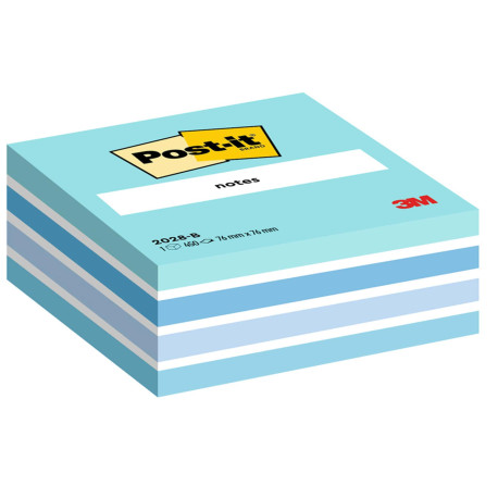 Blocco foglietti Cubo - 2028-B - 76 x 76 mm - 72 gr - colori assortiti - 450 fogli - Post-it