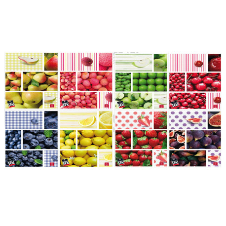 Maxiquaderno Fruit - A4 - 1 rigo c/margine - 42 fogli - 80 gr - Pigna
