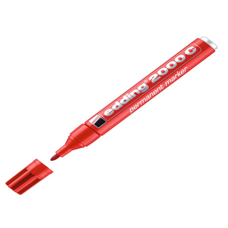 Marcatore permanente 2000C - punta conica - da 1,5 a 3 mm - rosso  - Edding
