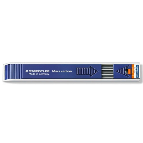 Mine Mars Carbon 200 gradazione H 2 mm lunghezza 130 mm per carta e cartoncino da disegno (Astuccio 12)
