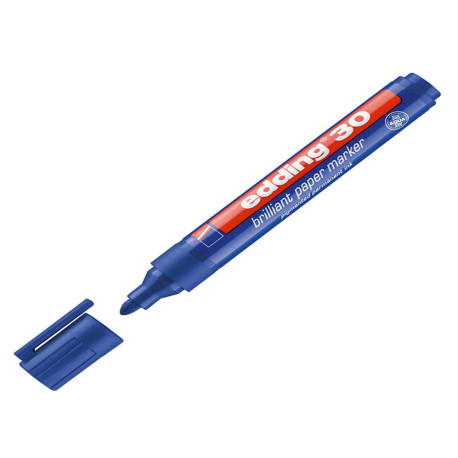Marcatore permanente 30 - punta tonda - da 1,5 a 3 mm  - blu - Edding