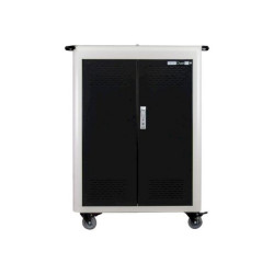 Helgi Omnichart UV 36 - Carrello carico e pulizia UV - angoli arrotondati - per 36 tablet / notebook - bloccabile - plastica - 