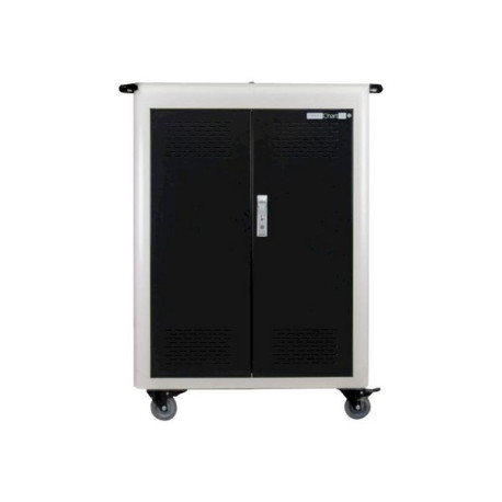 Helgi Omnichart UV 36 - Carrello carico e pulizia UV - angoli arrotondati - per 36 tablet / notebook - bloccabile - plastica - 