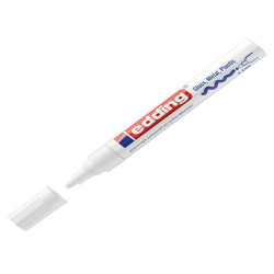 Marcatore permanente a vernice 750 - punta tonda - da 2 a 4 mm - bianco - Edding