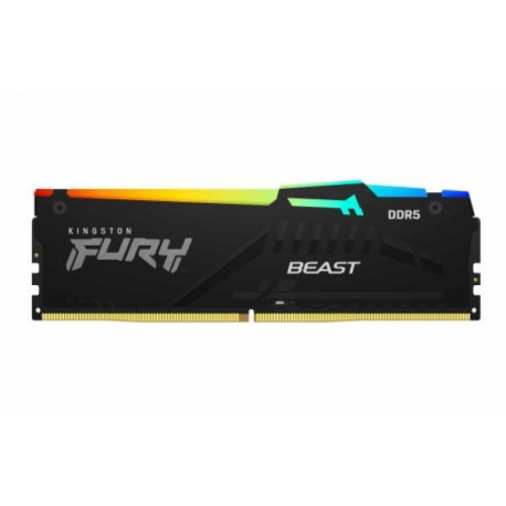 Kingston 64GB 5200MTs DDR5 CL40 DIMM (Kit of 2) FURY Beast RGB