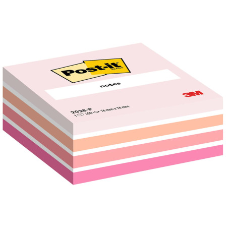 Blocco foglietti Cubo - 2028-P - 76 x 76 mm - 72 gr - colori assortiti - 450 fogli - Post-it