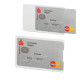 Tasca porta carte di credito RFID Secure - PPL - 5,4 x 8,7 cm - trasparente/argento - Durable