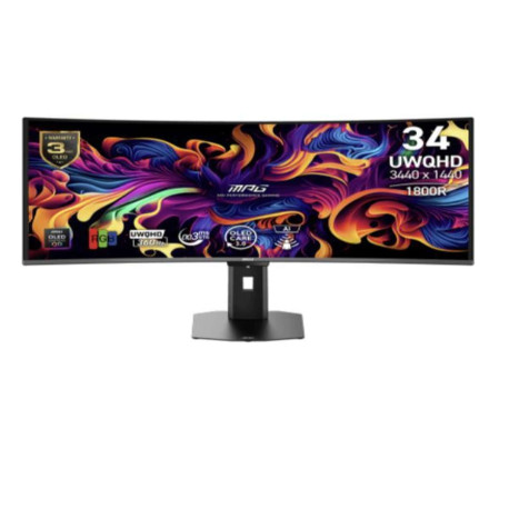 MSI MPG 341CQR QD-OLED X36, 86,4 cm (34"), 3440 x 1440 Pixel, UltraWide Quad HD, QD-OLED, 0,03 ms, Nero