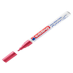 Marcatore permanente a vernice 751 - punta tonda fine - da 1 a 2 mm - rosso - Edding