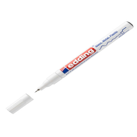 Marcatore permanente a vernice 780 - punta tonda extra fine - 0,8 mm - bianco  - Edding