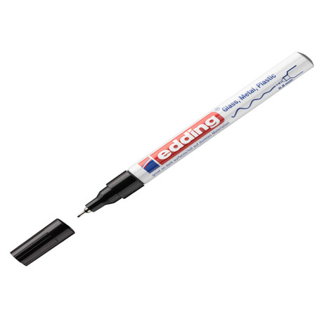 Marcatore permanente a vernice 780 - punta tonda extra fine - 0,8 mm - nero  - Edding