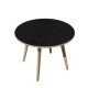 Tavolo riunione tondo Woody - diametro 100 cm - rovere / nero venato