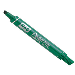 Marcatore permanente N60 - punta scalpello - verde - Pentel