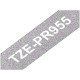 Nastro laminato da 24 mm premium argento glitter con scritta bianca (8m)