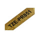 Nastro laminato da 24 mm premium oro glitter con scritta nera (8m)