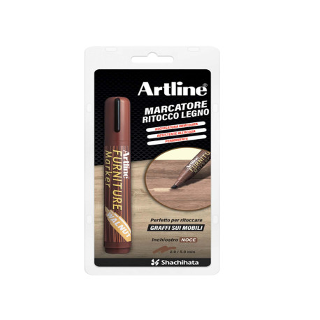 Marcatore permanente per legno Furniture Marker - punta a scalpello - tratto 2,0-5,0 mm - noce - Artline