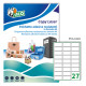 Etichette adesive PC4 - permanenti - per stampanti laser - 61 x 286 mm - 27 et/fg - 100 fogli A4 - poliestere - trasparente - T