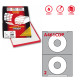 Etichette adesive per CD A461 - permanenti - diametro CD 114,5 mm - foro 41 mm - 2 et/fg - 100 fogli A4 - bianco coprente - Mar