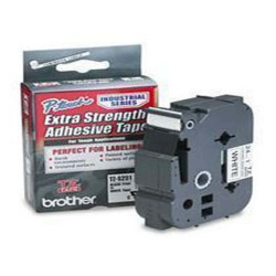 NASTRO TIPO TZ 24MM NERO/BIANCO ADESIVO RESISTENTE LUNGHEZZA 8 METRI