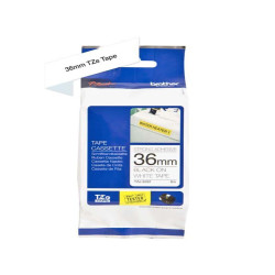 NASTRO TIPO TZ 36MM NERO/BIANCO ADESIVO RESISTENTE LUNGHEZZA 8 METRI