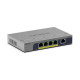 NETGEAR GS105PP, Non gestito, Gigabit Ethernet (10/100/1000), Full duplex, Supporto Power over Ethernet (PoE), Montaggio da des