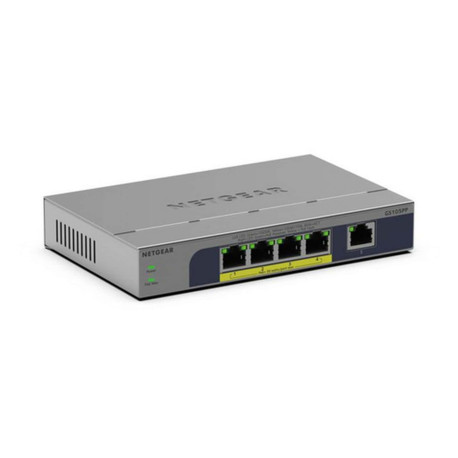 NETGEAR GS105PP, Non gestito, Gigabit Ethernet (10/100/1000), Full duplex, Supporto Power over Ethernet (PoE), Montaggio da des