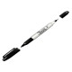 Marcatore Permanente Twin tip doppia punta - una punta fine 1,0mm - una punta extra fine 0,5mm - nero - Sharpie