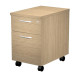 Cassettiera Agorà - 1 cassetto + 1 classificatore - con ruote - 44 x 60 x 60 cm - rovere