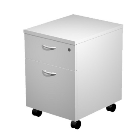 Cassettiera Easy - 1 cassetto + 1 classificatore - con ruote - 41,8 x 52 x 59,5 cm - grigio