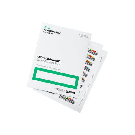 HPE - 20 x LTO Ultrium 9 - 18 TB / 45 TB - codice a barre etichettato personalizzato, etichette scrivibili - blu chiaro - per P