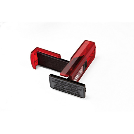 Timbro Pocket Stamp Plus 30 - 18 x 47 mm - 5 righe - autoinchiostrante - rosso rubino - Colop