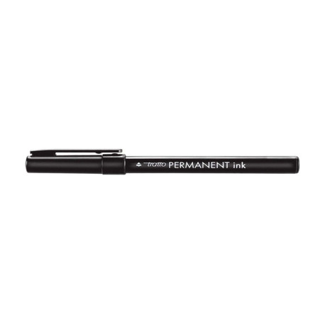 Marcatore Tratto Permanent Ink - punta tonda 2,00mm - nero - Tratto - conf. 12 pezzi