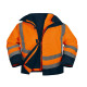 Parka 5 in 1 Optimum 3 alta visibilità - taglia L - arancio fluo - Deltaplus