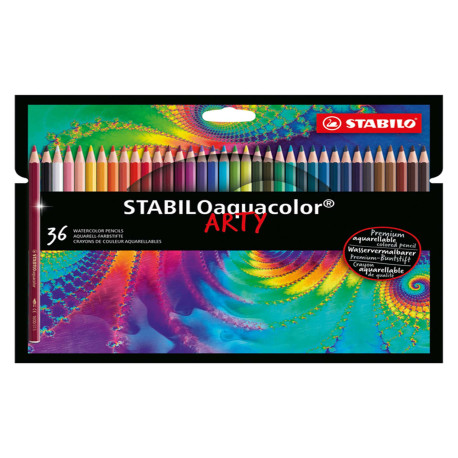 Pastelli Arty Aquacolor - colori assortiti - Stabilo - astuccio 36 pezzi