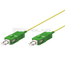 PATCH CORD 1 FIBRA 9/125 OS2 G.657.A1 SCAPC/SCAPC CAVO 3MM LSHF COLORE GIALLO 1M