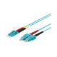 PATCH CORD 2 FIBRE 50/125 OM3 LCD/SCD CAVO ZIP 3X6MM LSHF COLORE AQUA 2M