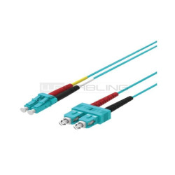PATCH CORD 2 FIBRE 50/125 OM3 LCD/SCD CAVO ZIP 3X6MM LSHF COLORE AQUA 2M