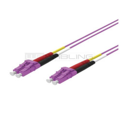 PATCH CORD 2 FIBRE 50/125 OM4 LCD/LCD CAVO ZIP 3X6MM LSHF COLORE VIOLA 2M