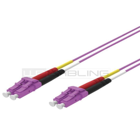 PATCH CORD 2 FIBRE 50/125 OM4 LCD/LCD CAVO ZIP 3X6MM LSHF COLORE VIOLA 5M