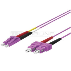 PATCH CORD 2 FIBRE 50/125 OM4 LCD/SCD CAVO ZIP 3X6MM LSHF COLORE VIOLA 1M