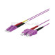 PATCH CORD 2 FIBRE 50/125 OM4 LCD/SCD CAVO ZIP 3X6MM LSHF COLORE VIOLA 2M