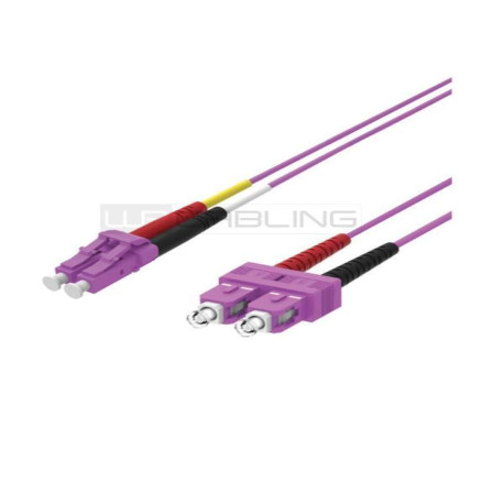 PATCH CORD 2 FIBRE 50/125 OM4 LCD/SCD CAVO ZIP 3X6MM LSHF COLORE VIOLA 2M