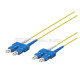 PATCH CORD 2 FIBRE 9/125 OS2 SCD/SCD CAVO ZIP 3X6MM LSHF COLORE GIALLO 2M