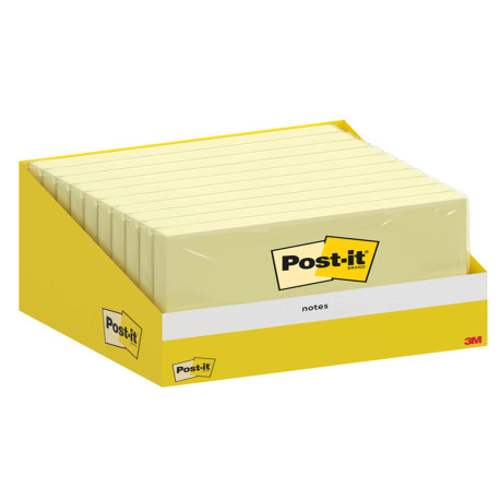 Blocco foglietti Post-it  - 76 x 127 mm - Giallo canary - 100 fogli - Post-it - conf. 10 blocchi